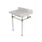 Fauceture 30X22 Marble Vanity Top W/ Acrylic Feet Combo, Marble/Brass KVPB30MA7 - alternate 1